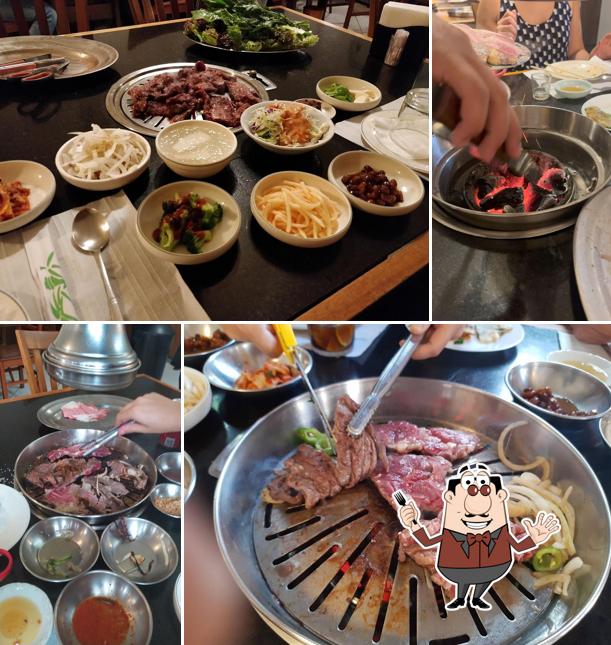 Platos en 안골 숯불갈비 ANGOR Restaurante (korean barbeque)