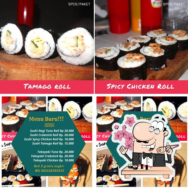 Prenditi le varie opzioni di sushi