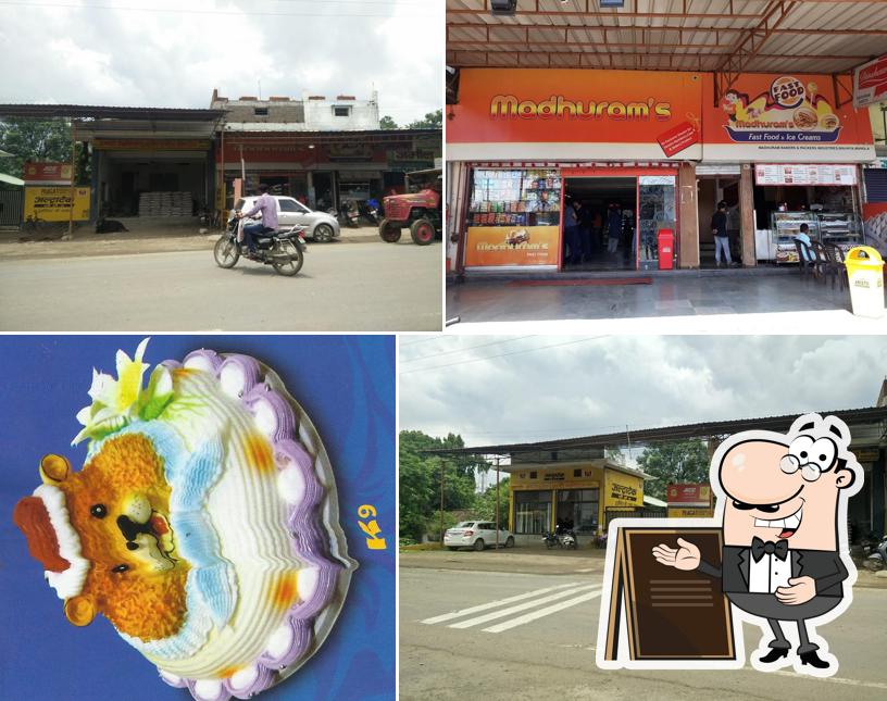 Check out how MADHURAM BAKERS/MADHURAM CAFETERIA looks outside