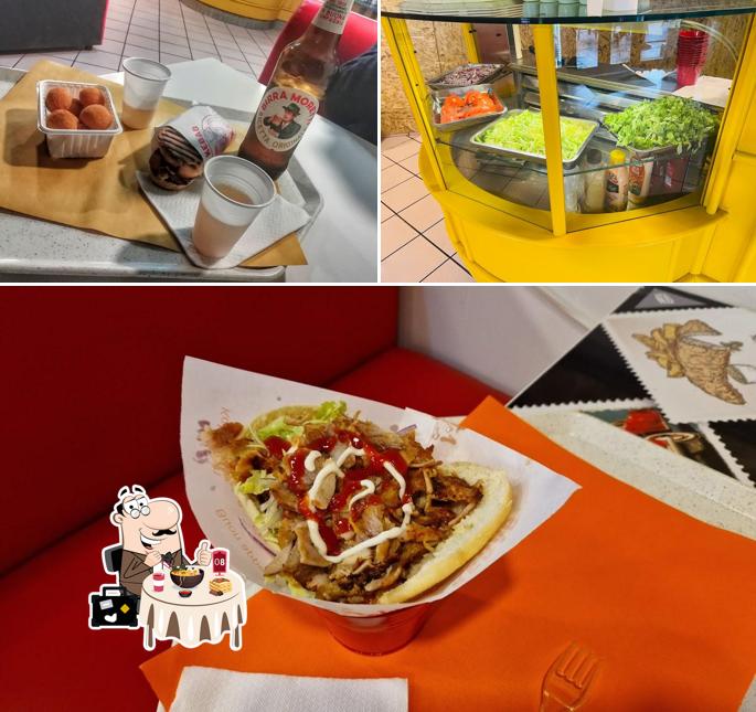 Panino con maiale stirato al Strada grill pizza e kebab fast food halal