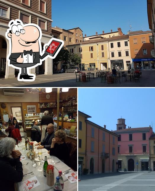 La esterno e bancone da bar del ristorante