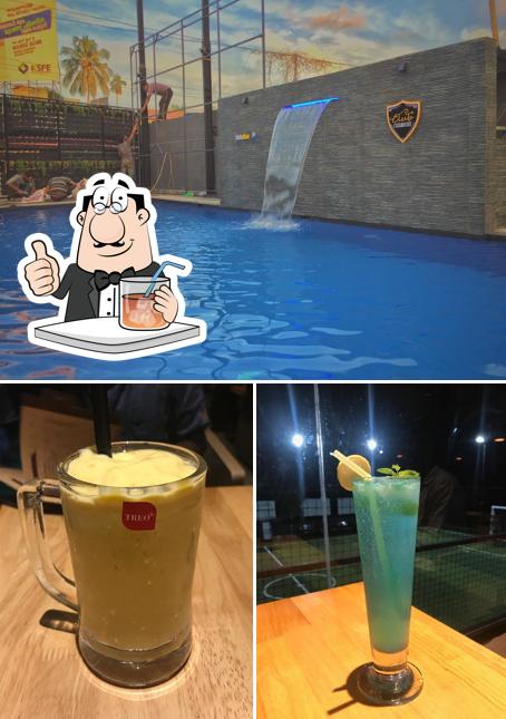 The photo of Club catamount cafe and pool’s drink and exterior