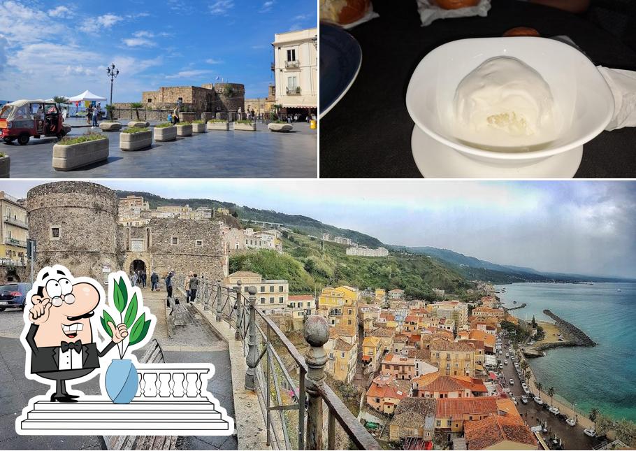 Dai un’occhiata alla immagine che raffigura la esterno e cibo di Antica Gelateria Belvedere