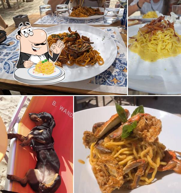 Spaghetti alla carbonara al BAGNO WANDA BAR RISTORANTE/DOG BEACH AND MORE