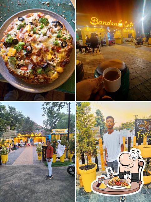 Pick pizza at BANDRA CAFE