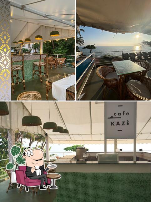 Take a seat at one of the tables at Cafe Kazè