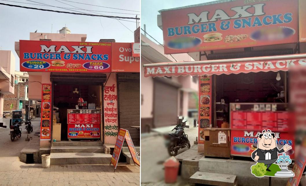 The exterior of Maxi burger & snacks