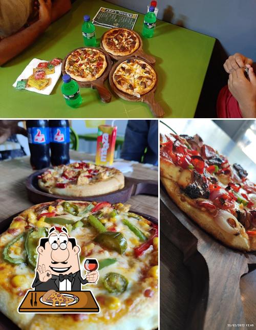 Pick various types of pizza