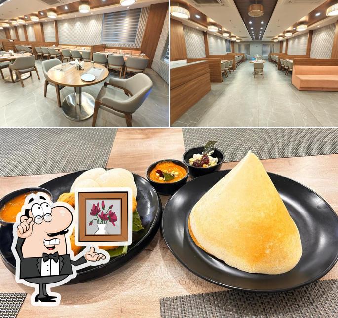 The image of interior and food at Prasadam Restaurant & Banquet, Jamnagar