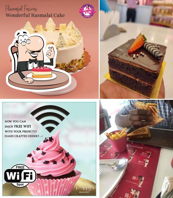 Here's a picture of Puppy's Bakery Desserts Birthday Cakes Pizza Burger Shakes Madurai