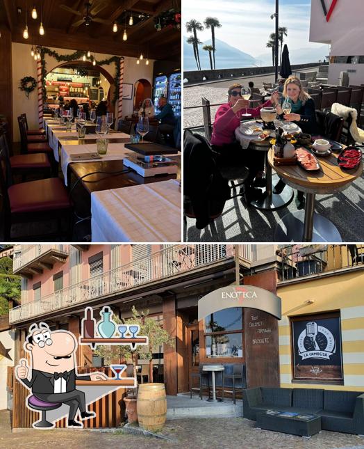 Gli interni di Enoteca La Cambüsa