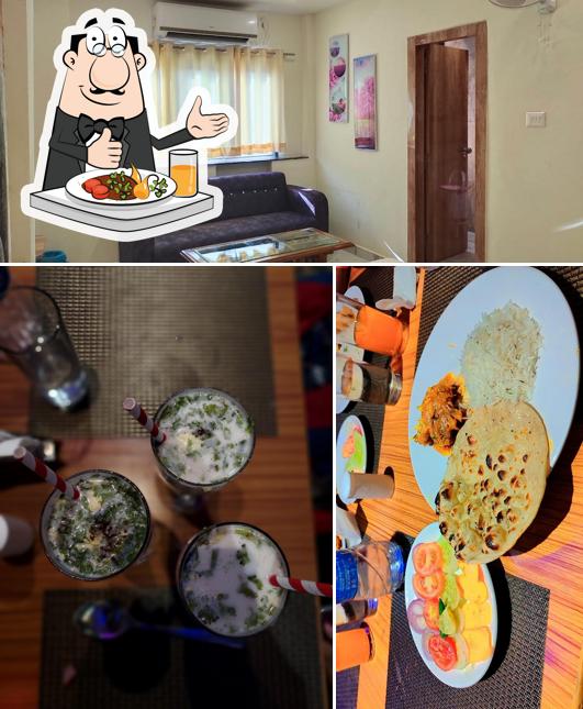 This is the image depicting food and interior at The M K Hotel