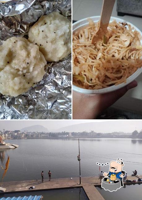 The picture of food and exterior at Swaadisht Bakery