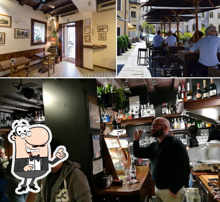 Gli interni di Osteria La Roggia