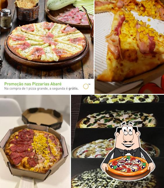 Escolha diferentes variedades de pizza