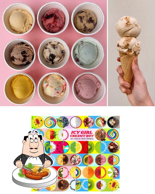 Food at Icy Girl Creamy Boy