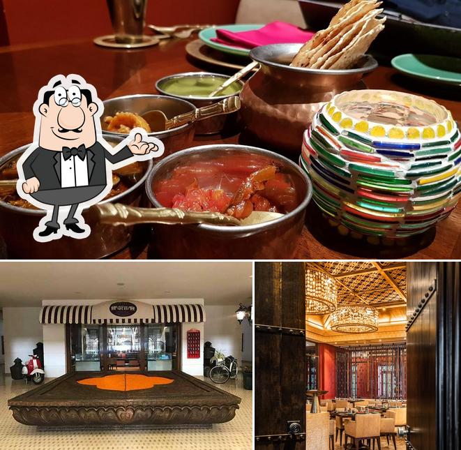 The image of Chulha’s interior and food