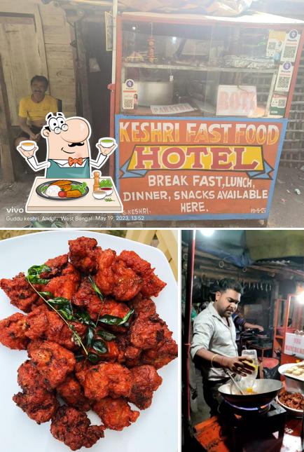 The picture of food and interior at Keshri Fast Food