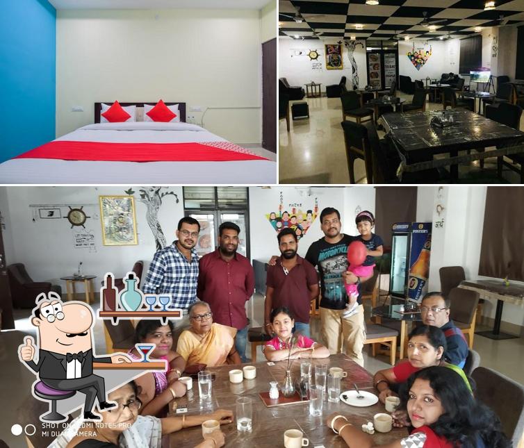 Take a seat at one of the tables at F Cube Hotel & Restaurant