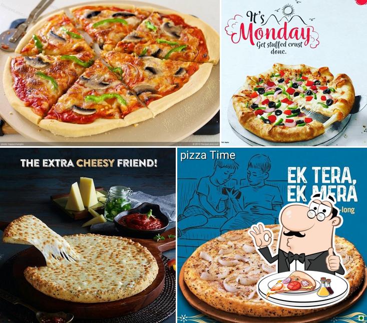 Try out pizza at Pizza Time