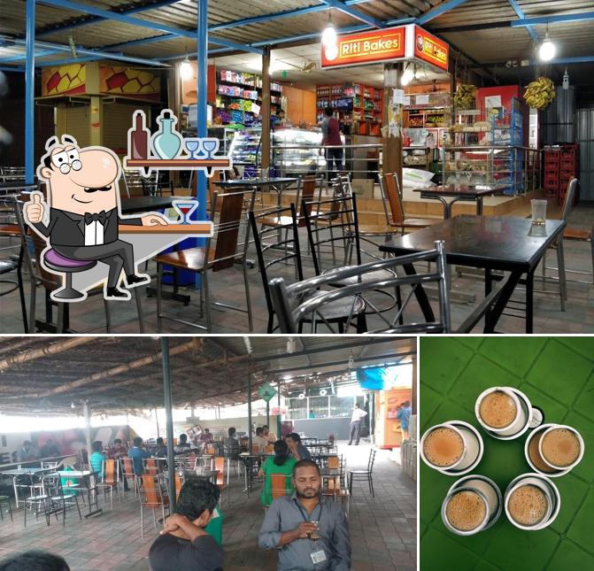 The image of interior and beverage at Riti Bakes