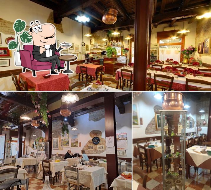 Gli interni di Trattoria Alla Colomba