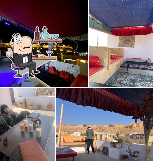 The interior of The Barn Café jaisalmer