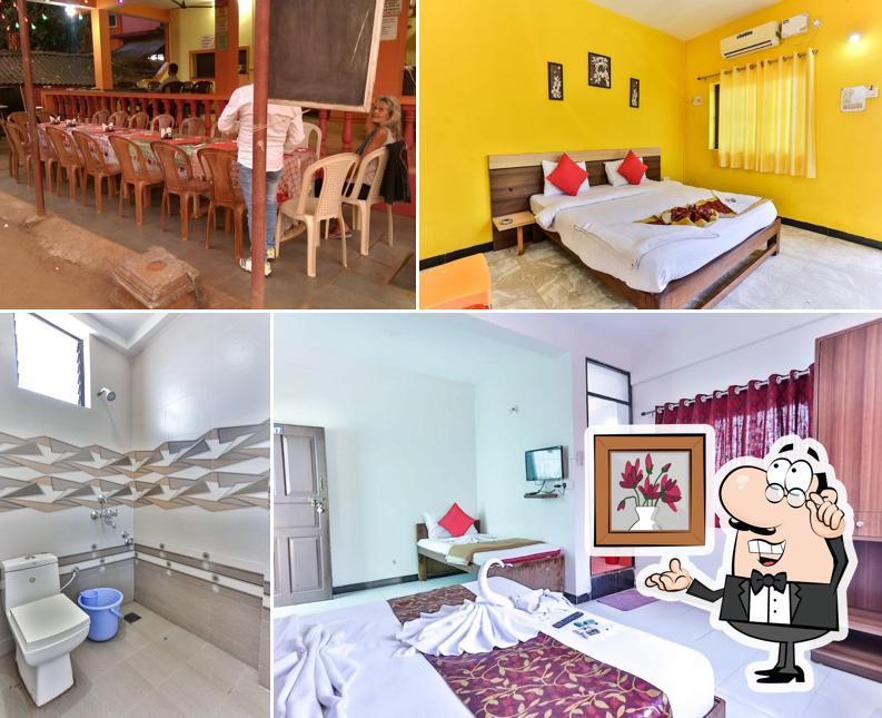 The interior of Antonio's Hotel & Hari Om Pure Veg Restaurant