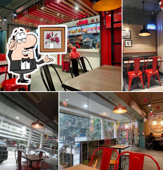 The interior of KFC