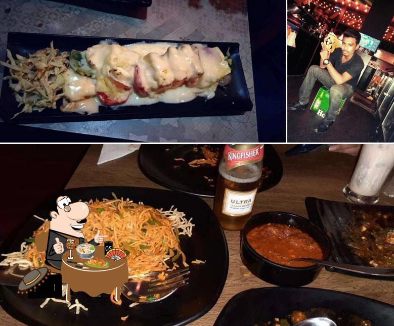 The restaurant's food and bar counter