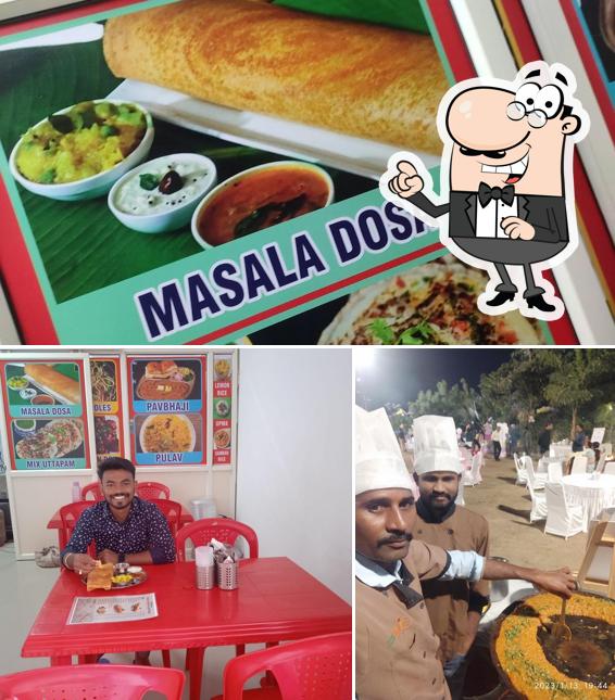 This is the picture displaying interior and food at ParamSai food cornerD61