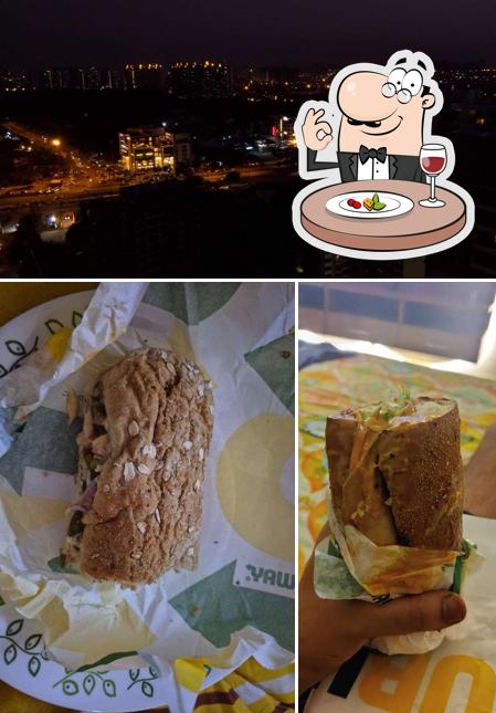 Take a look at the image depicting food and exterior at Subway Lotus Boulevard