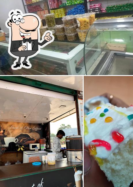 Among various things one can find interior and dessert at Highway nest