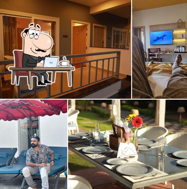 The interior of Gracias Cafe & Resort: Beach Hotel in Morjim, North Goa