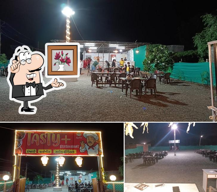 This is the picture displaying interior and food at TASTY + GARDEN RESTAURANT