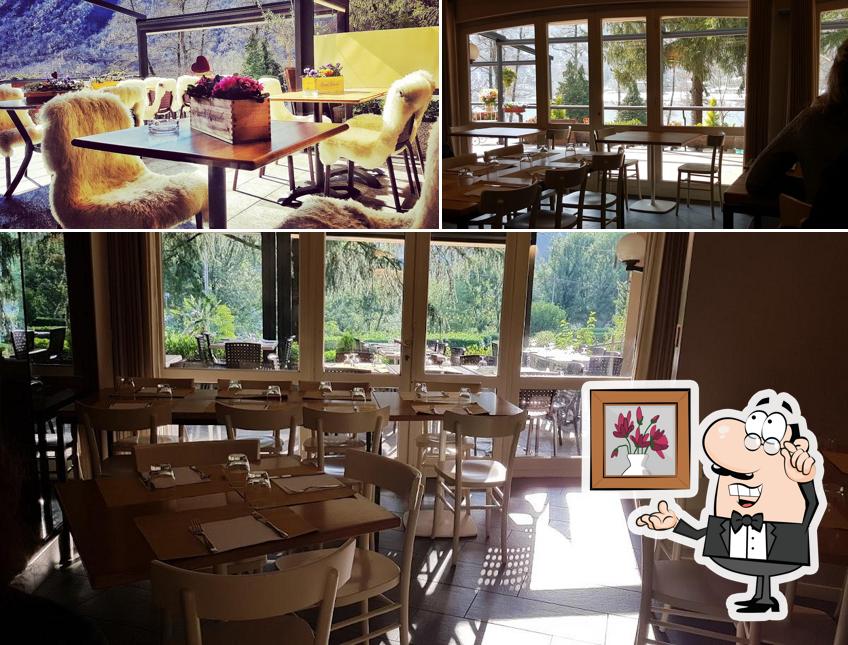 Gli interni di Trattoria del Lago