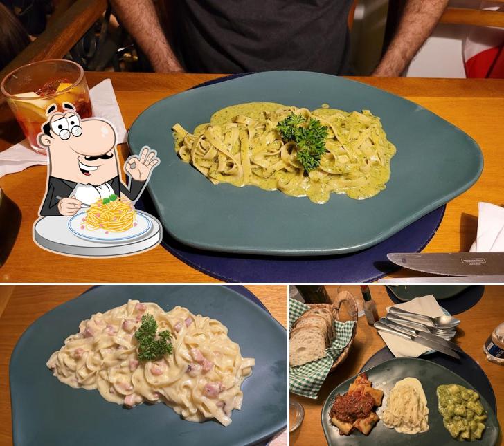 Espaguete carbonara em Maria Italiana Ristorante Búzios