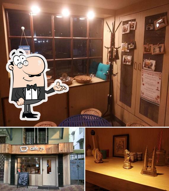 The interior of Cafe75