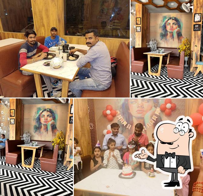 The interior of Kamal restaurant and dining hall ( Pure veg. )