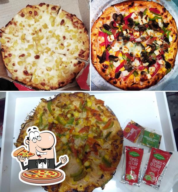 Pick various kinds of pizza