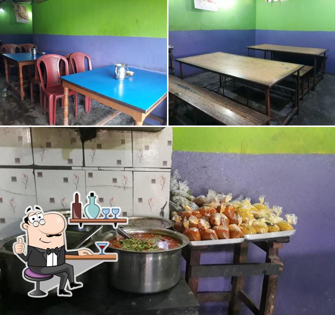 Among different things one can find interior and food at Amma hotel