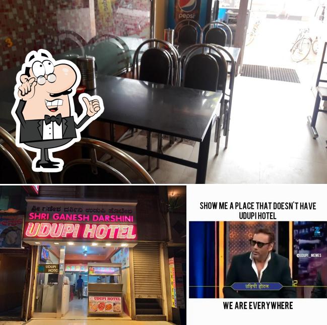 Take a seat at one of the tables at Shri Ganesh Darshini