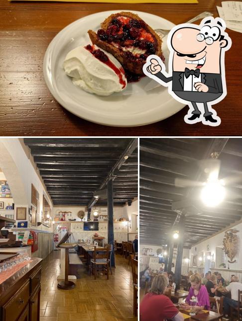 La interni e cibo del ristorante