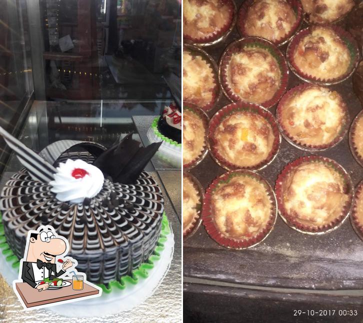 Food at K. G. N. Bakery Cake Shop
