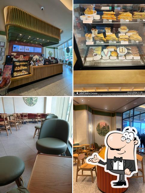 The interior of Starbucks