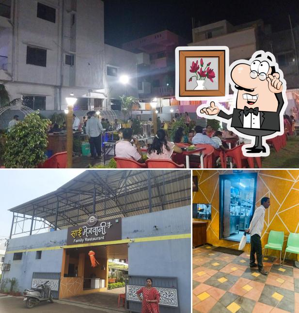The image of interior and exterior at Sai Mejwani