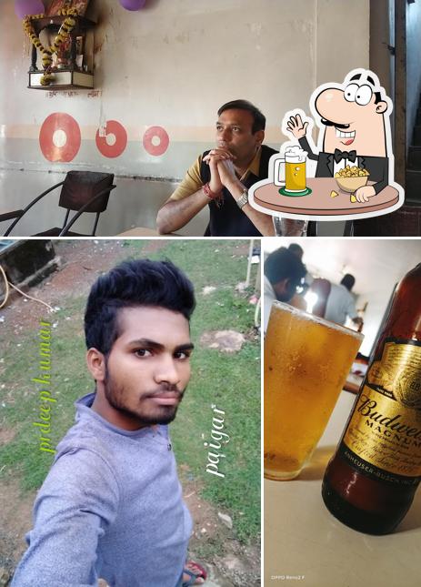 Enjoy a pint of light or dark beer