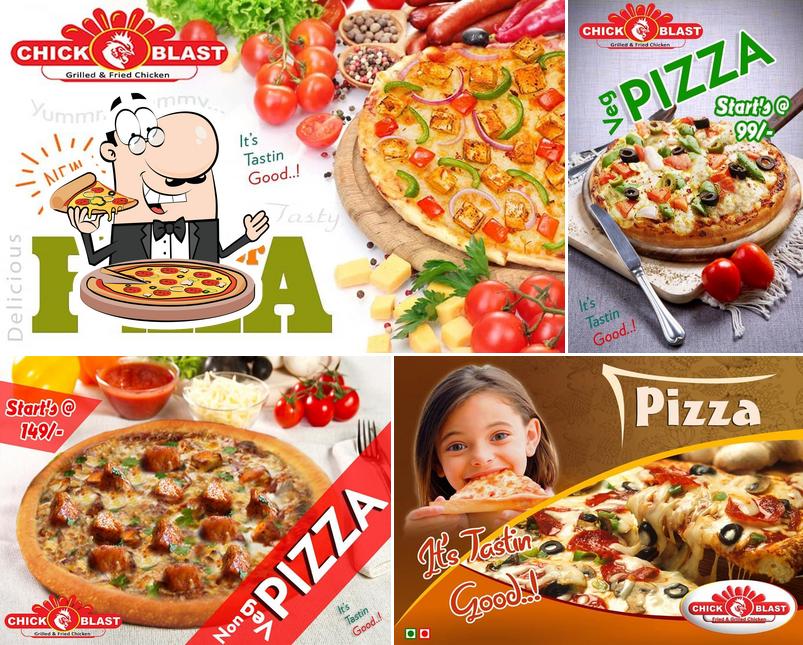 Order pizza at Chick Blast