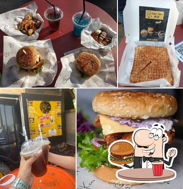 Get a burger at QKees