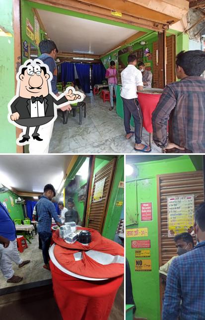 The interior of Kolkata Arsanal Biriyani Centre